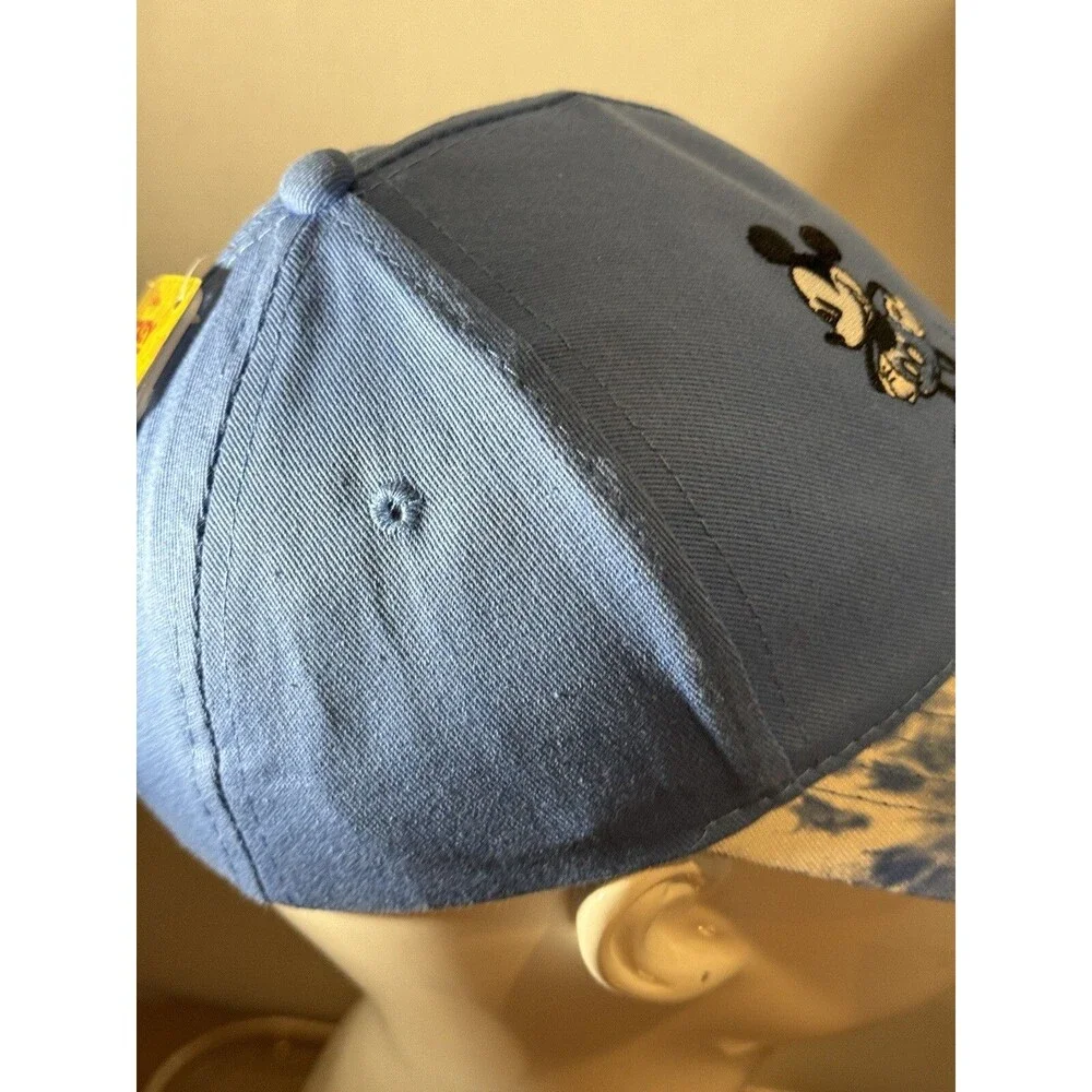 Genuine Snapback Mickey Mouse Blue tie dye Unisex Kids Hat adjustable NWT